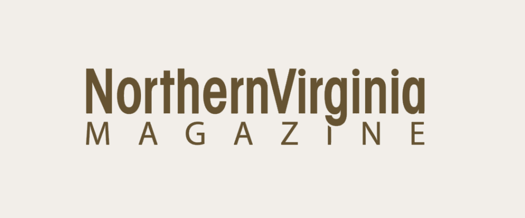 Logo of Northern Virginia Magazine in a brown font on a light beige background.