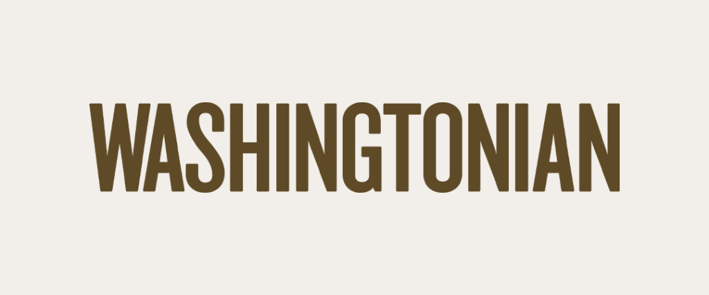 Logo of Washingtonian magazine in bold font